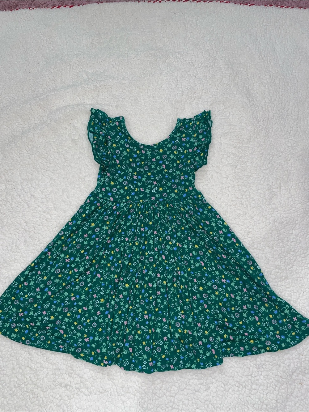 Little Sleepies Ditsy Floral Flutter Sleeve Dress